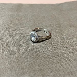 SWAROVSKI WHITE RODIUM PLATED RING